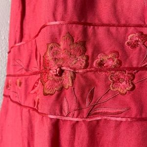 Yves Cossette Depeche Mode, red linen size 8 petite